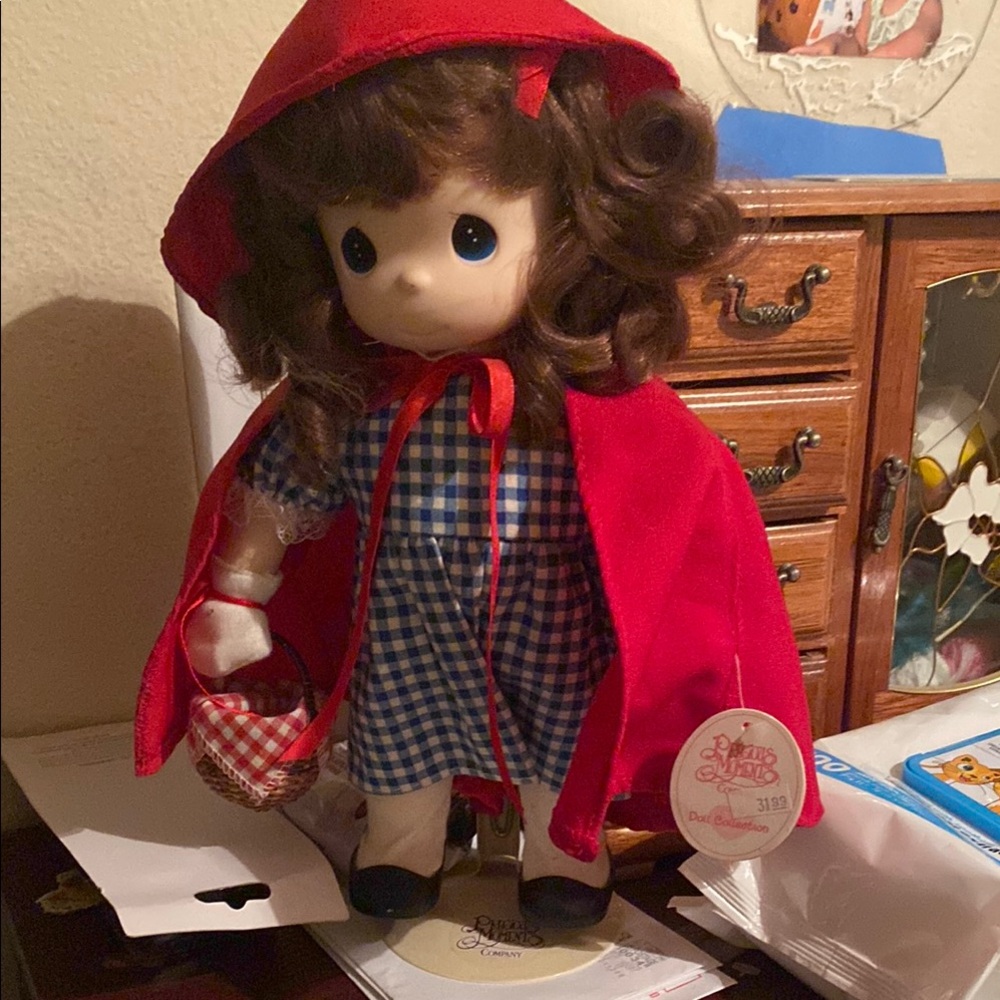 Precious Moments Red and Blue Doll with Accessories